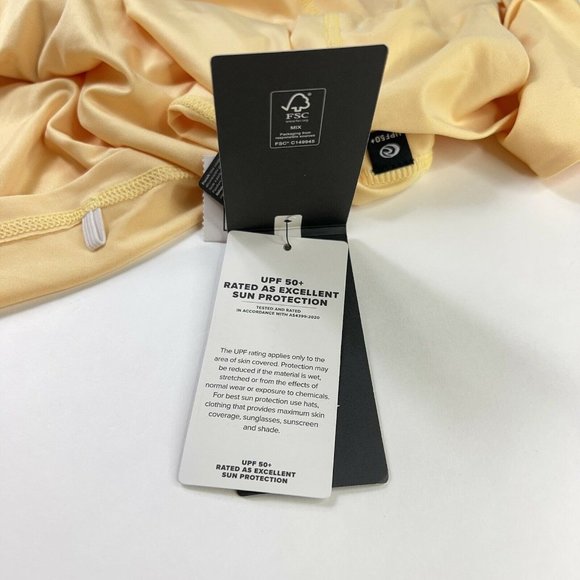 Rip Curl Girls Rash Guard T-Shirt Yellow Sun Protection Long Sleeve Tee 12 New - Picture 3 of 9